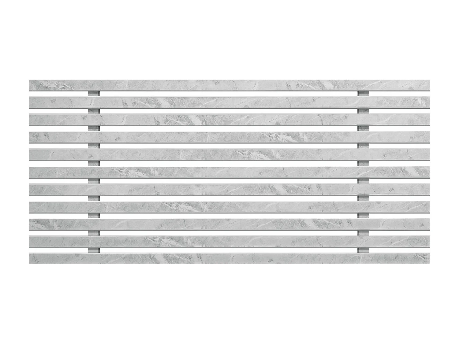 DHOME Kopfteil aus recyceltem Holz, Dm, vertikaler Palettenstil, 110 x 46 cm, Bett 105 – Stammesgrau