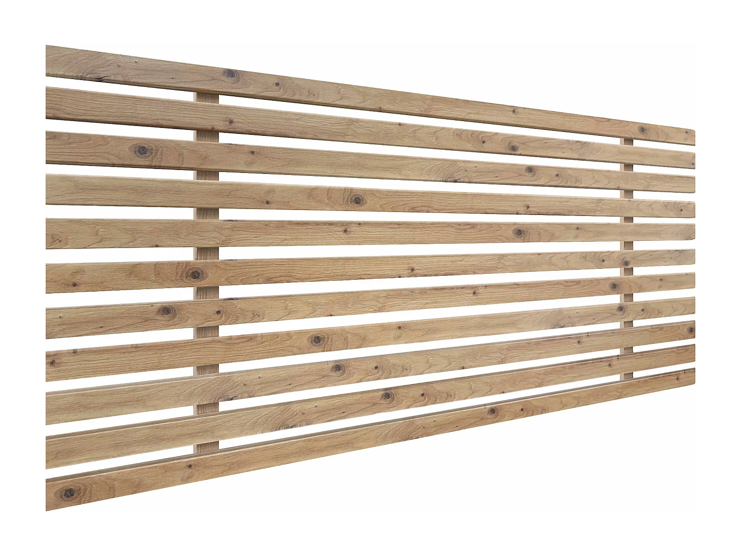 DHOME Tête de lit en bois recyclé DM style palette verticale 110x46cm Lit 105 - Pointes grises