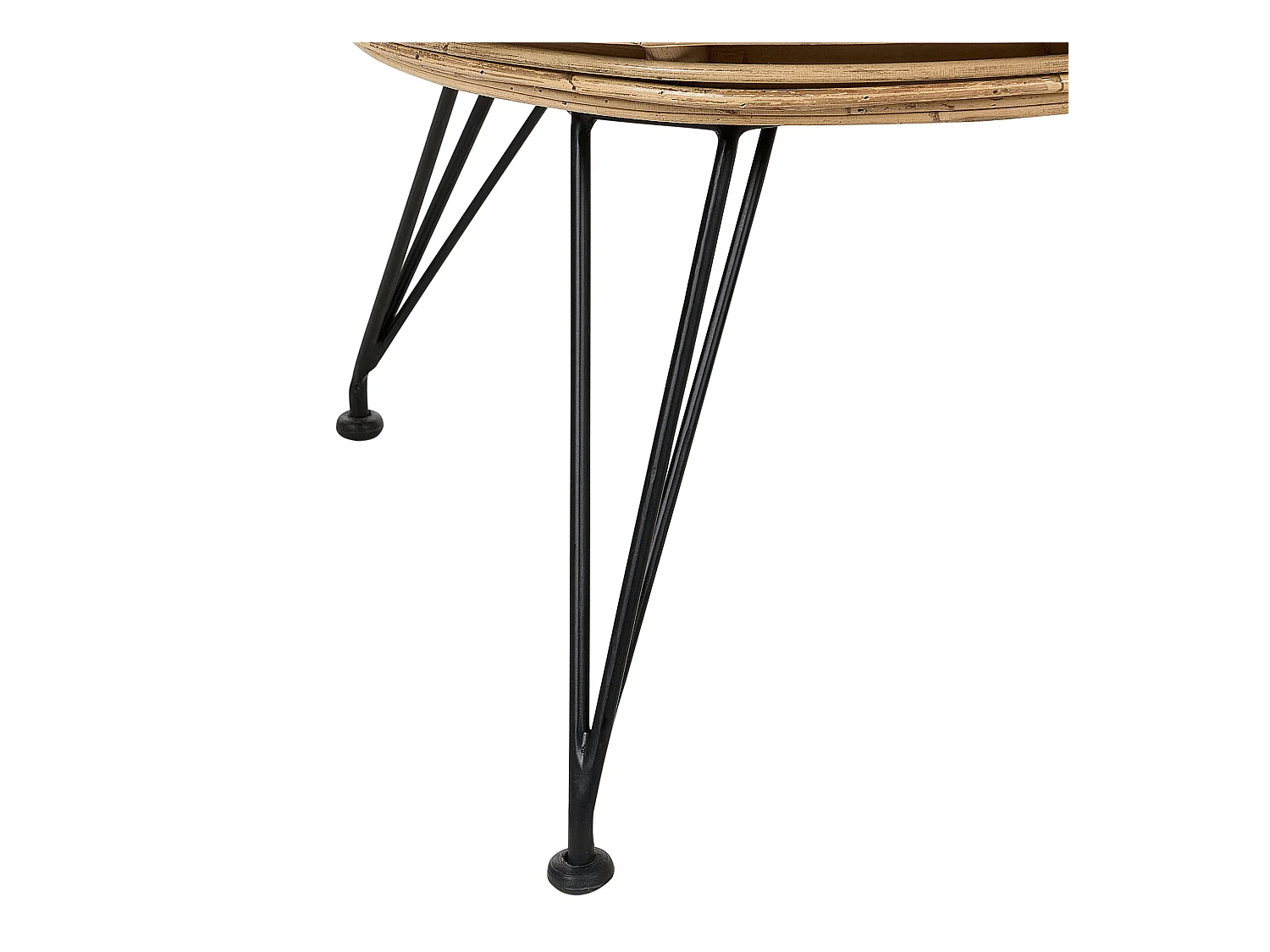 Lot de 2 chaises de jardin avec coussins MARATEA Rotin Naturel