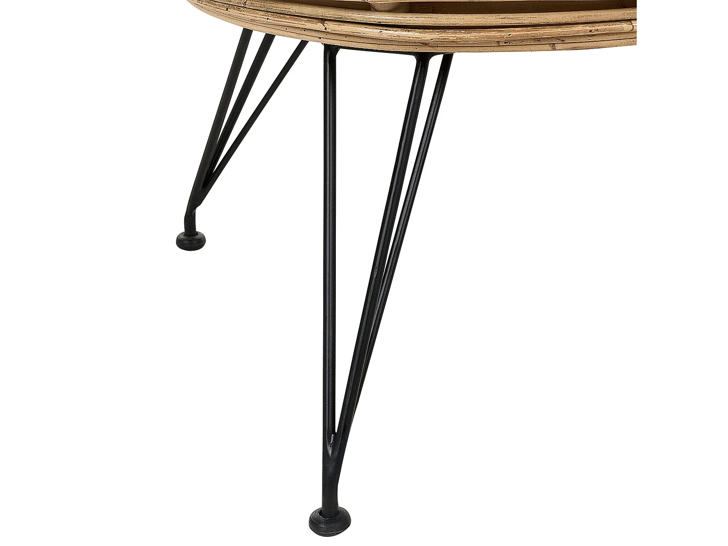 Zestaw 2 krzeseł ogrodowych z poduszkami MARATEA Rattan Naturalny