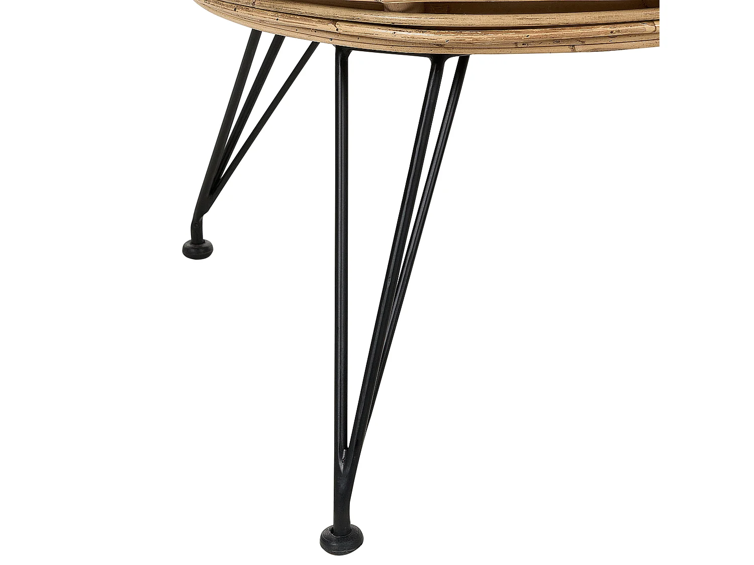 Set mit 2 Stühlen und Sitzkissen MARATEA Rattan Naturfarben