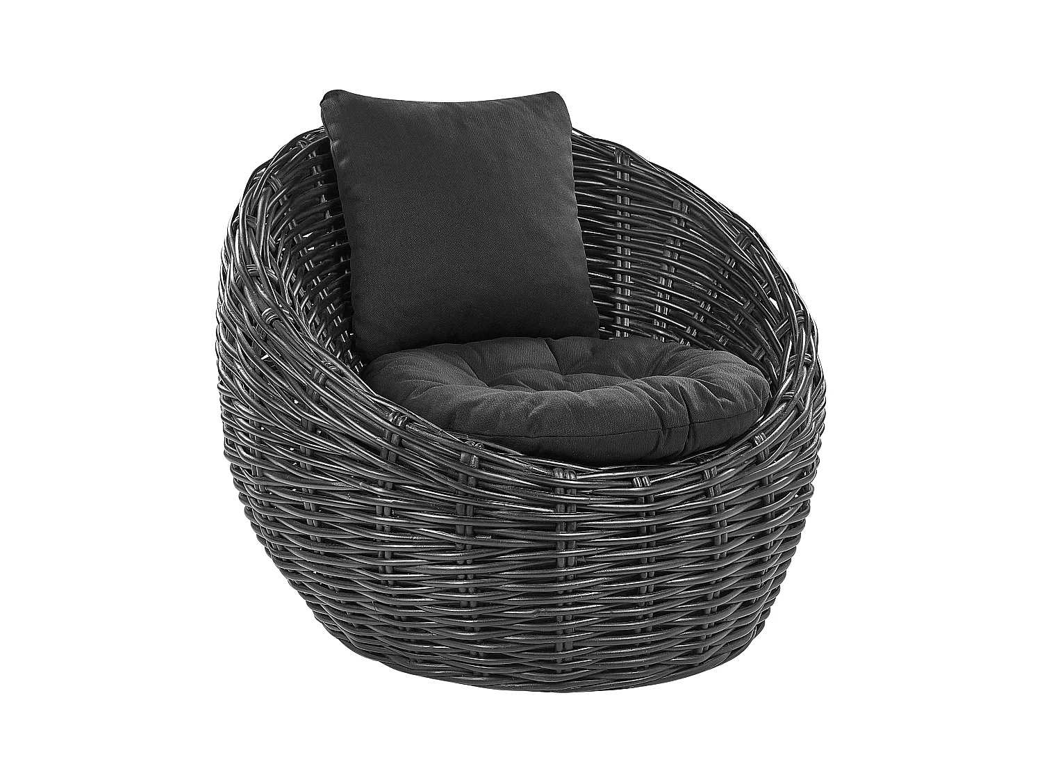 Chaise de jardin LERICI Rotin Noir