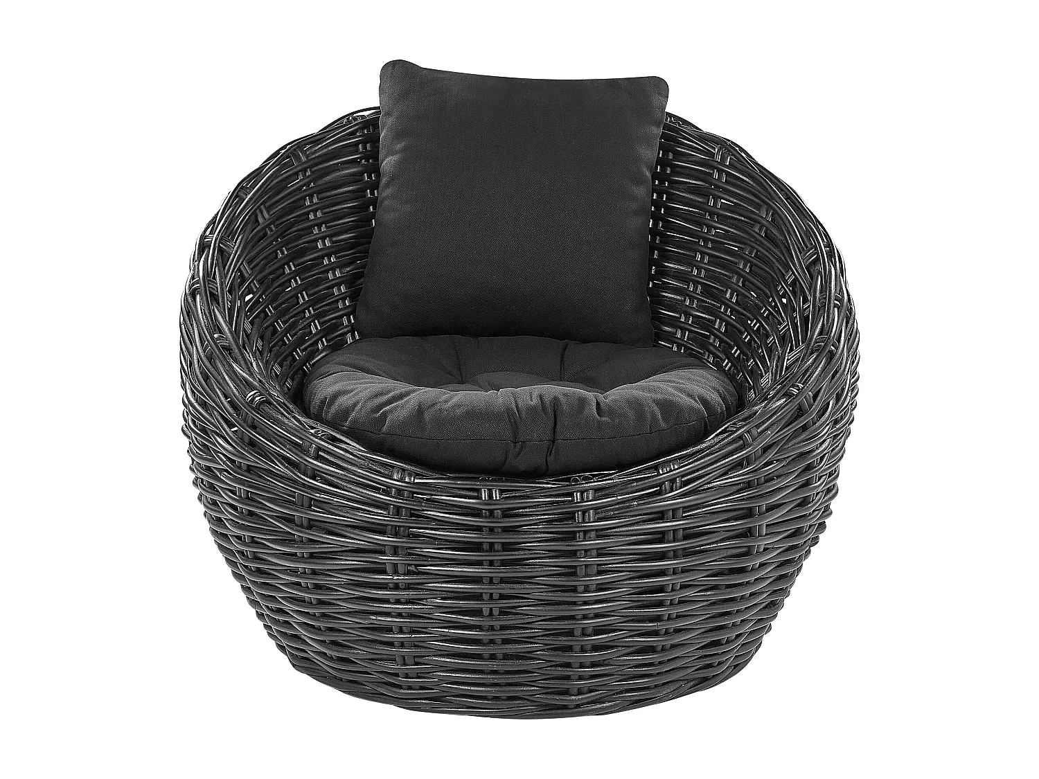 Chaise de jardin LERICI Rotin Noir