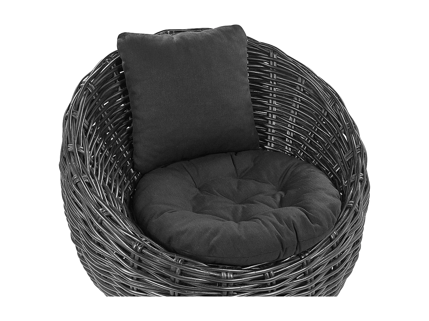 Chaise de jardin LERICI Rotin Noir