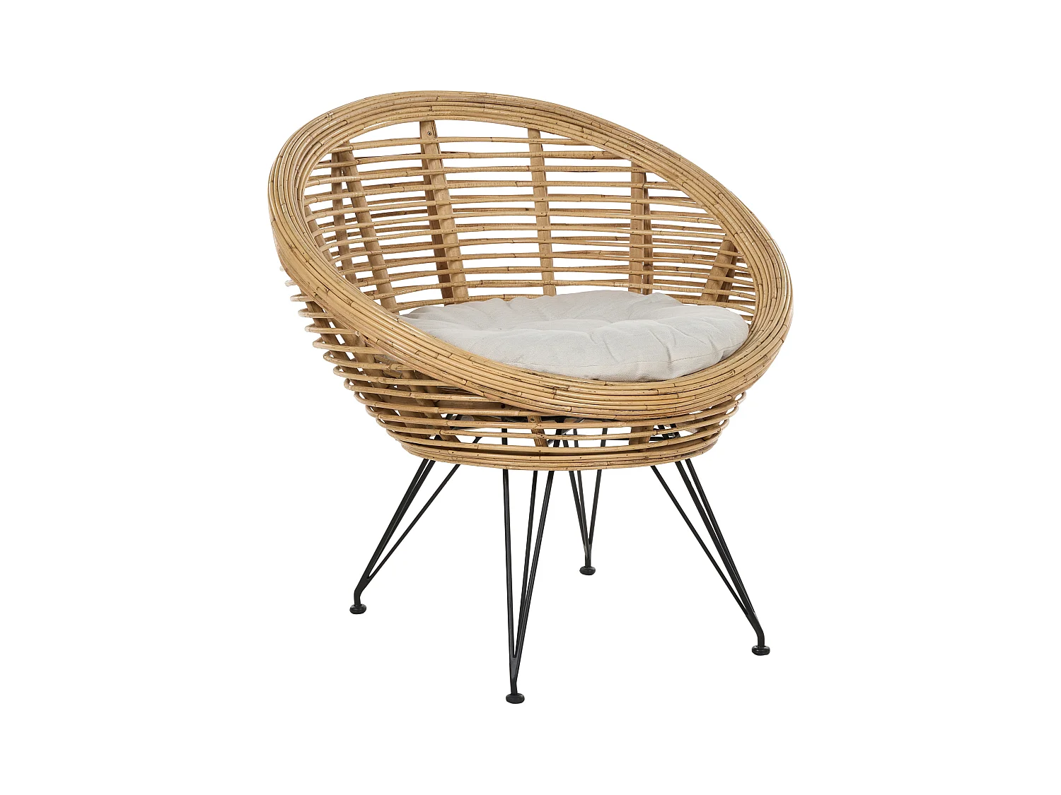 Chaise de jardin MARATEA Rotin Naturel