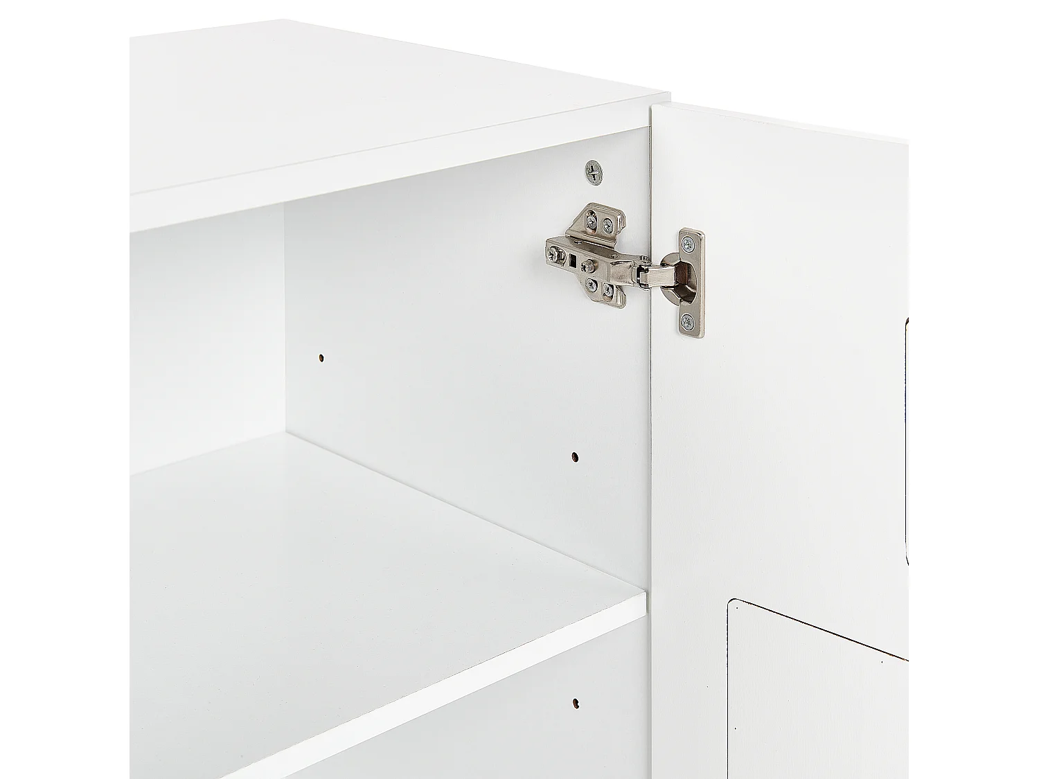 Sideboard mit Wolkenmotiv MDF Kiefernholz Beine Kinderzimmer Aufbewahrung Weiß Cloudy