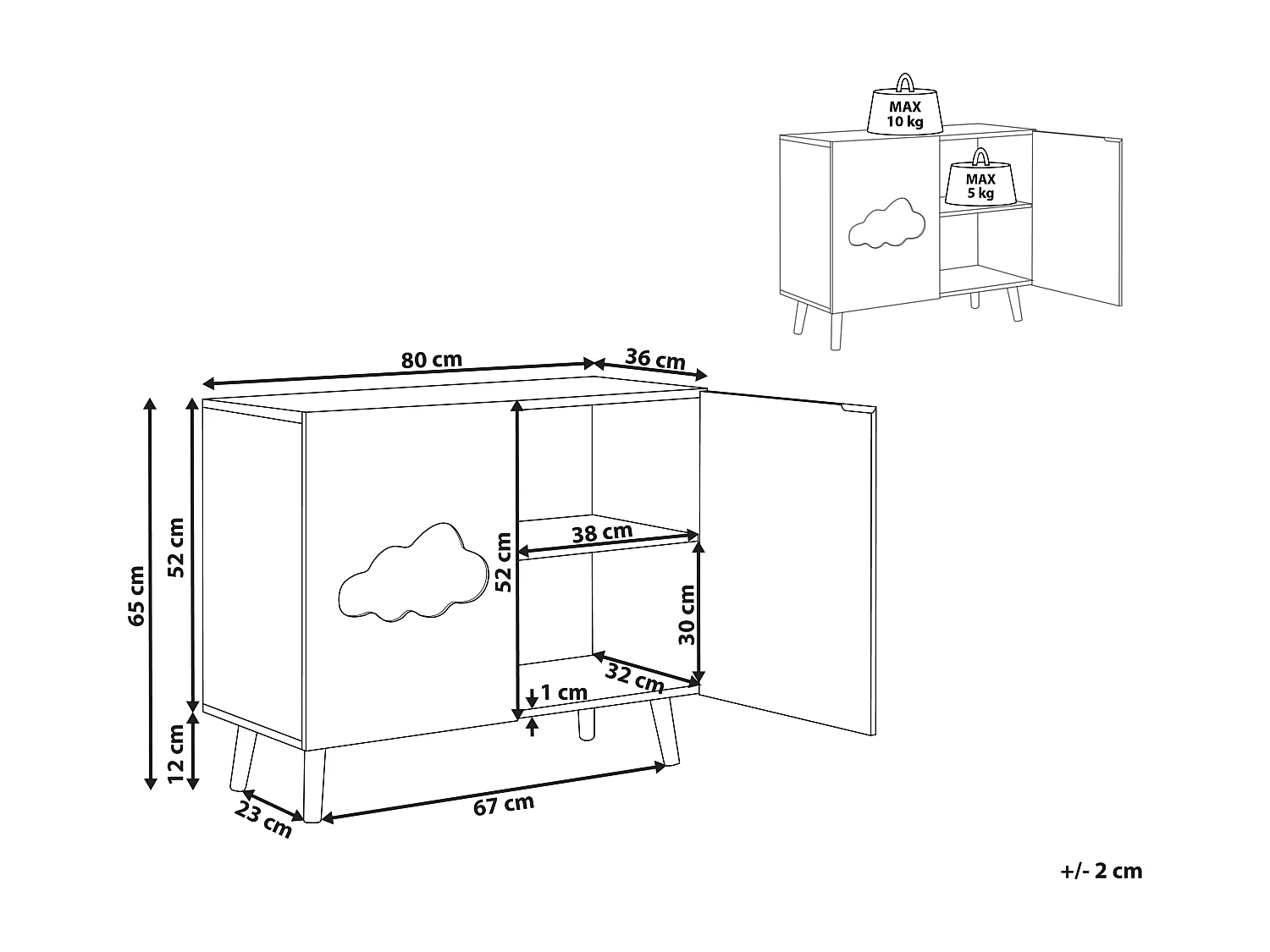 Armoire CLOUDY Blanc