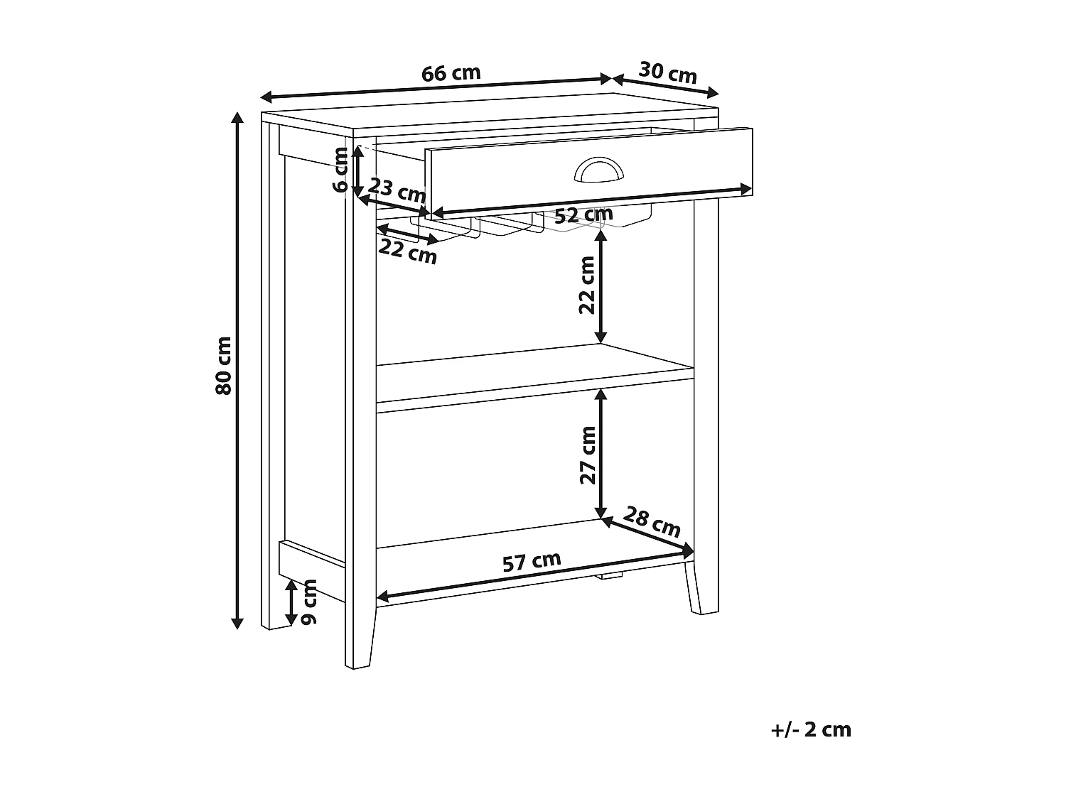 Commode WALKERSTON Marron foncé