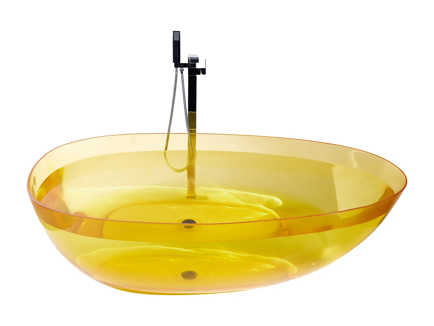 Freistehende Badwanne BLANCARENA 170 x 78 cm Gelb