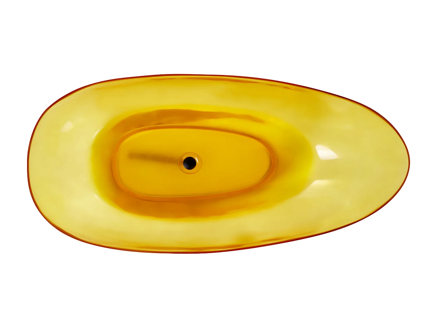 Freistehende Badwanne BLANCARENA 170 x 78 cm Gelb