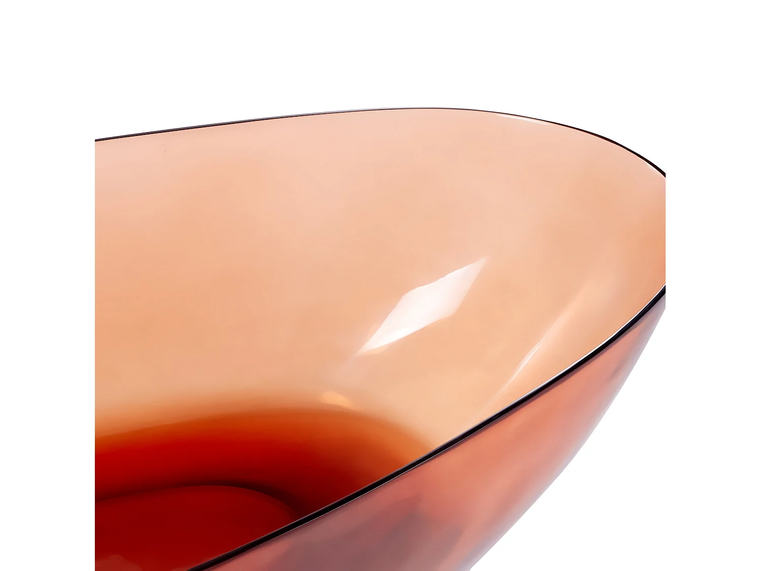 Freistehende Badwanne BLANCARENA 170 x 78 cm Hellrot