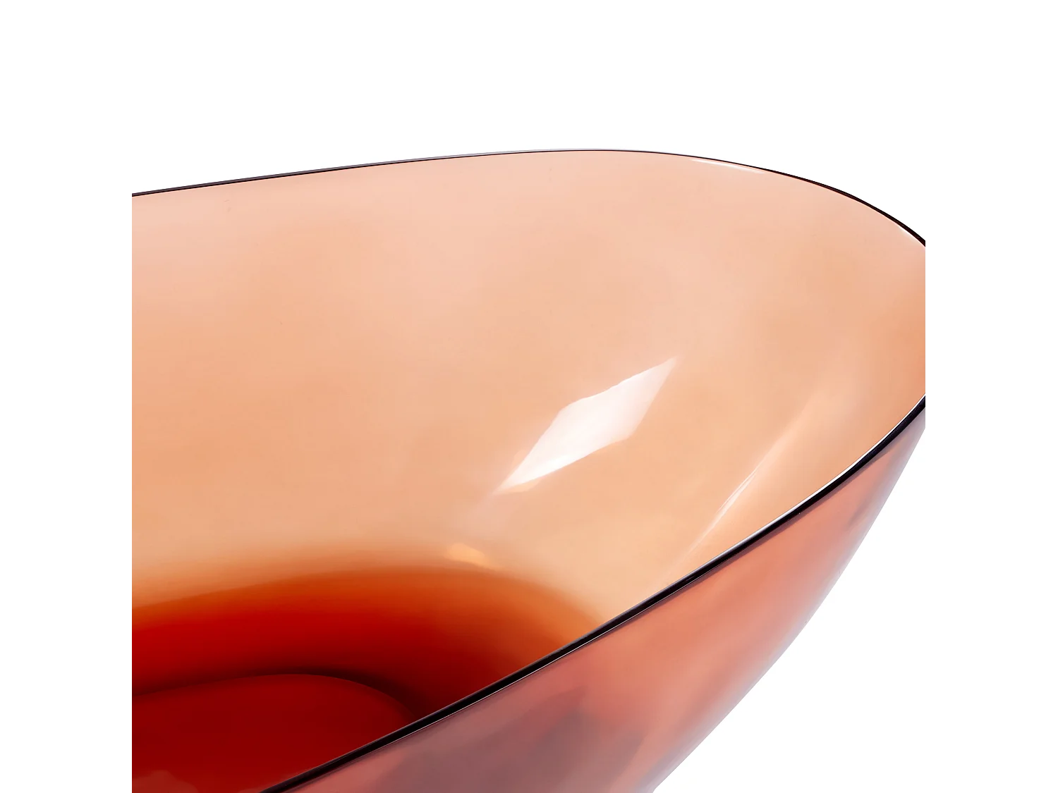 Freistehende Badwanne BLANCARENA 170 x 78 cm Hellrot