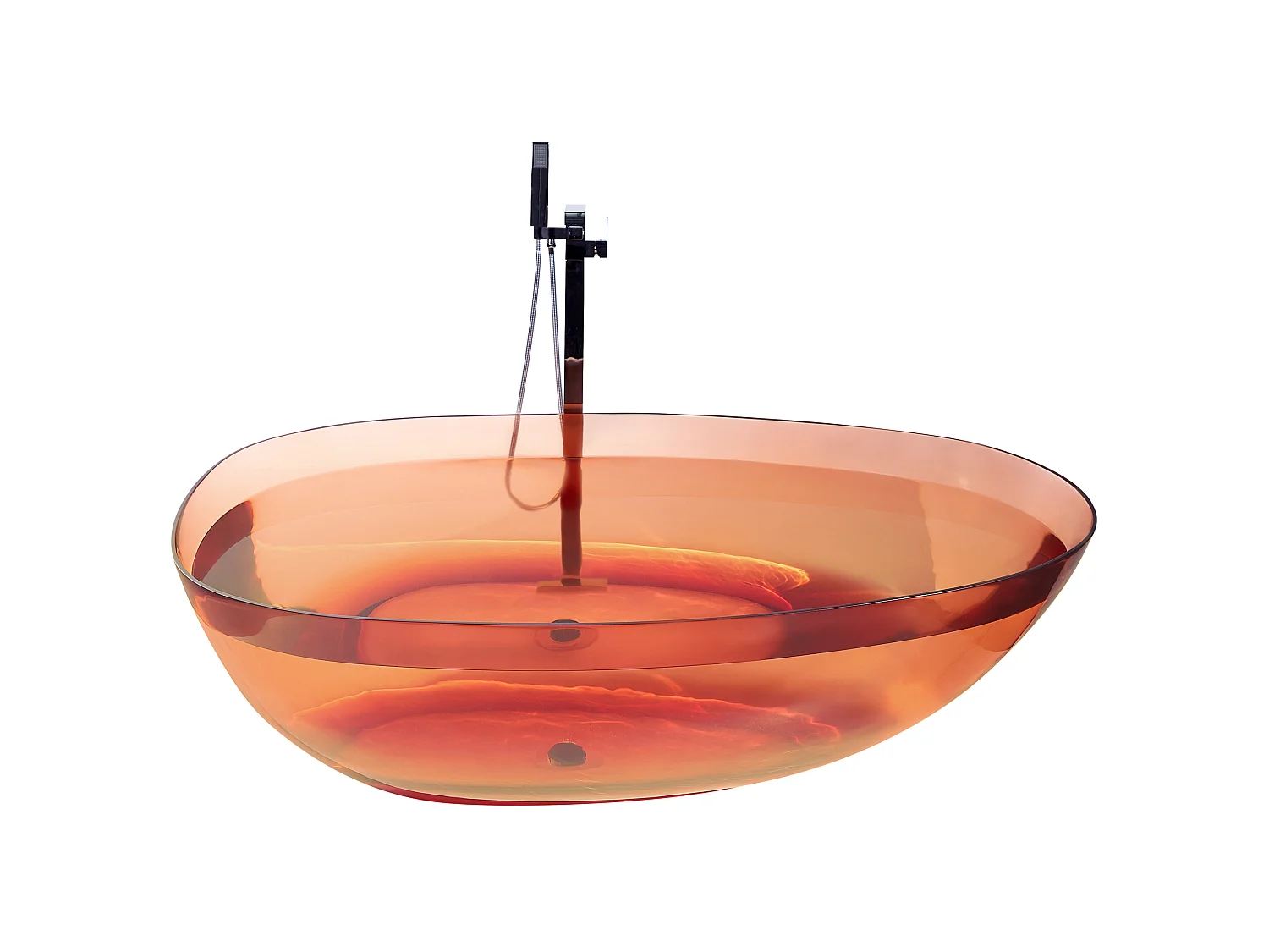 Baignoire îlot BLANCARENA 170 x 78 cm Rouge clair