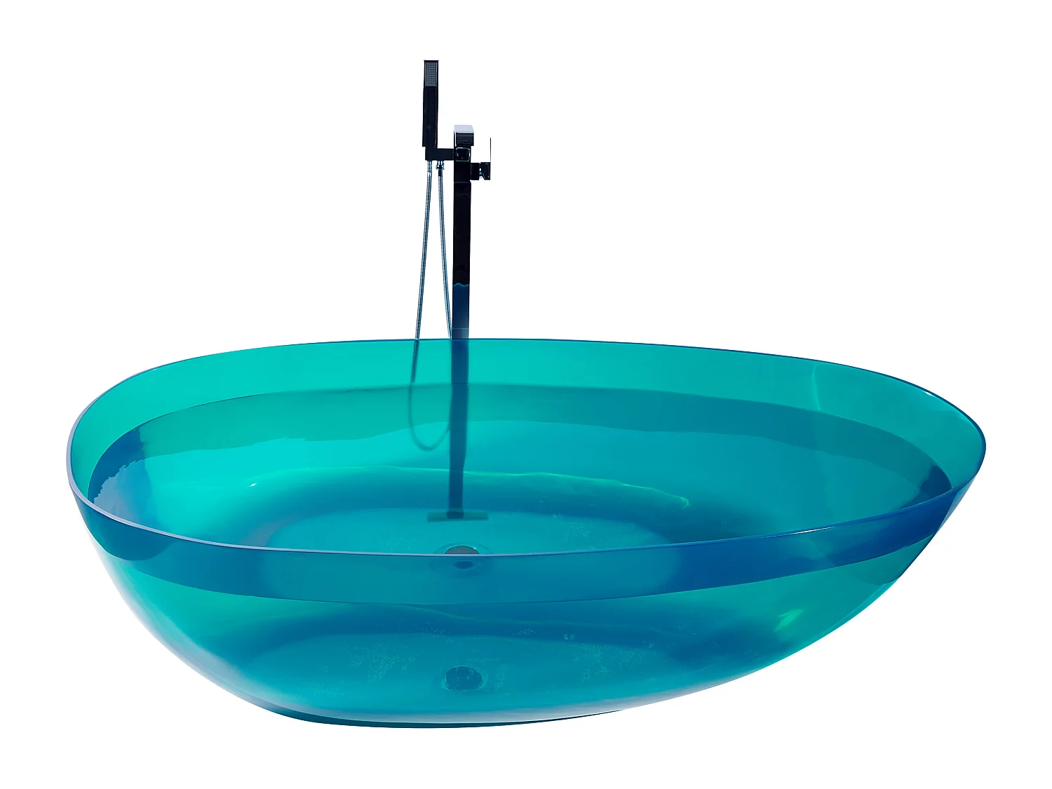 Baignoire îlot BLANCARENA 170 x 78 cm Bleu paon