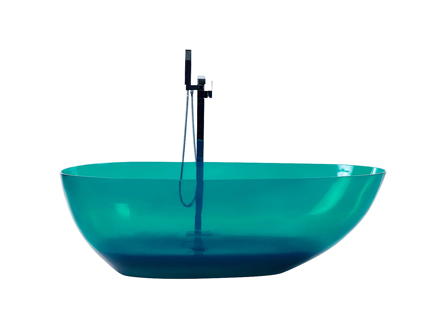 Baignoire îlot BLANCARENA 170 x 78 cm Bleu paon