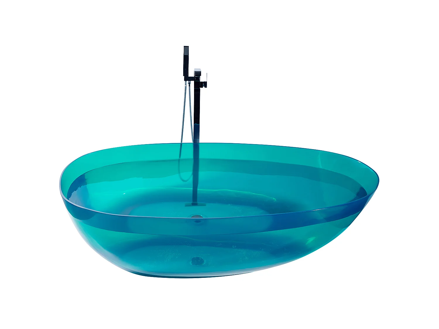 Baignoire îlot BLANCARENA 170 x 78 cm Bleu paon
