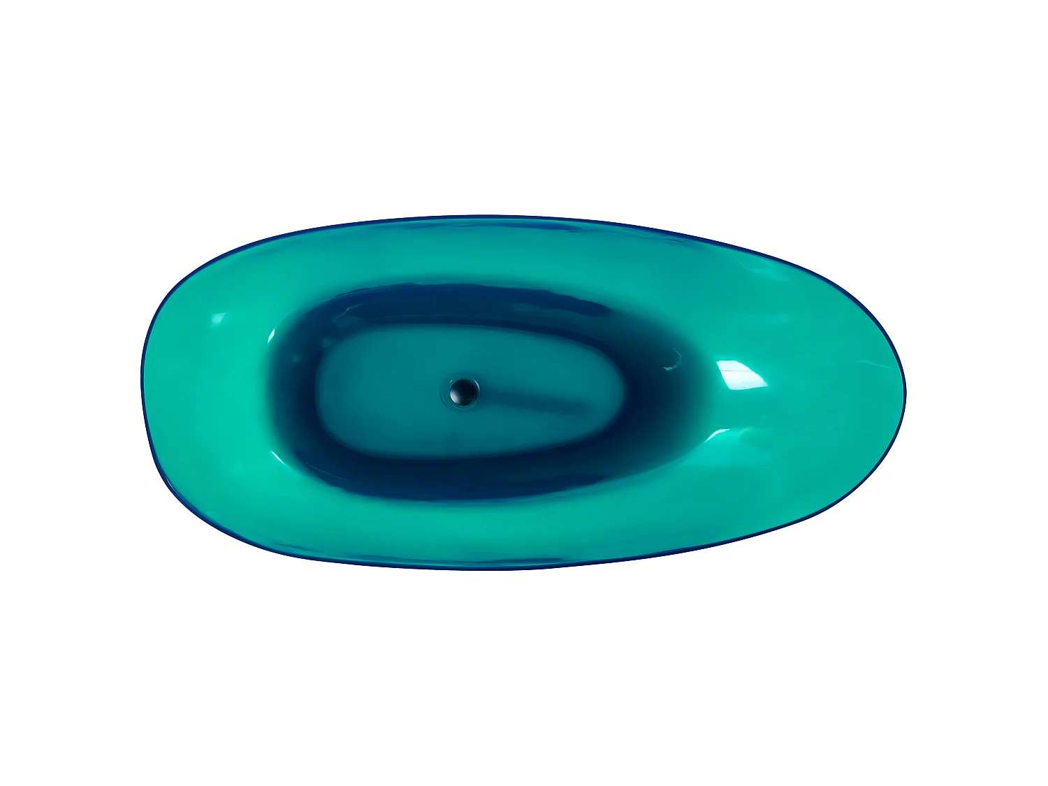Baignoire îlot BLANCARENA 170 x 78 cm Bleu paon