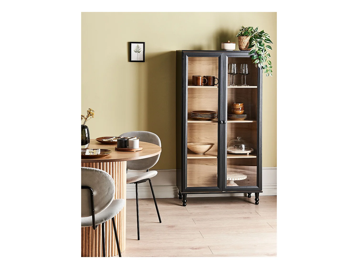 Vitrine TINGLEDALE 80 cm Schwarz