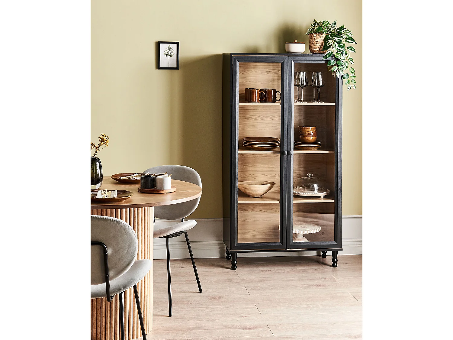 Vitrine TINGLEDALE 80 cm Schwarz