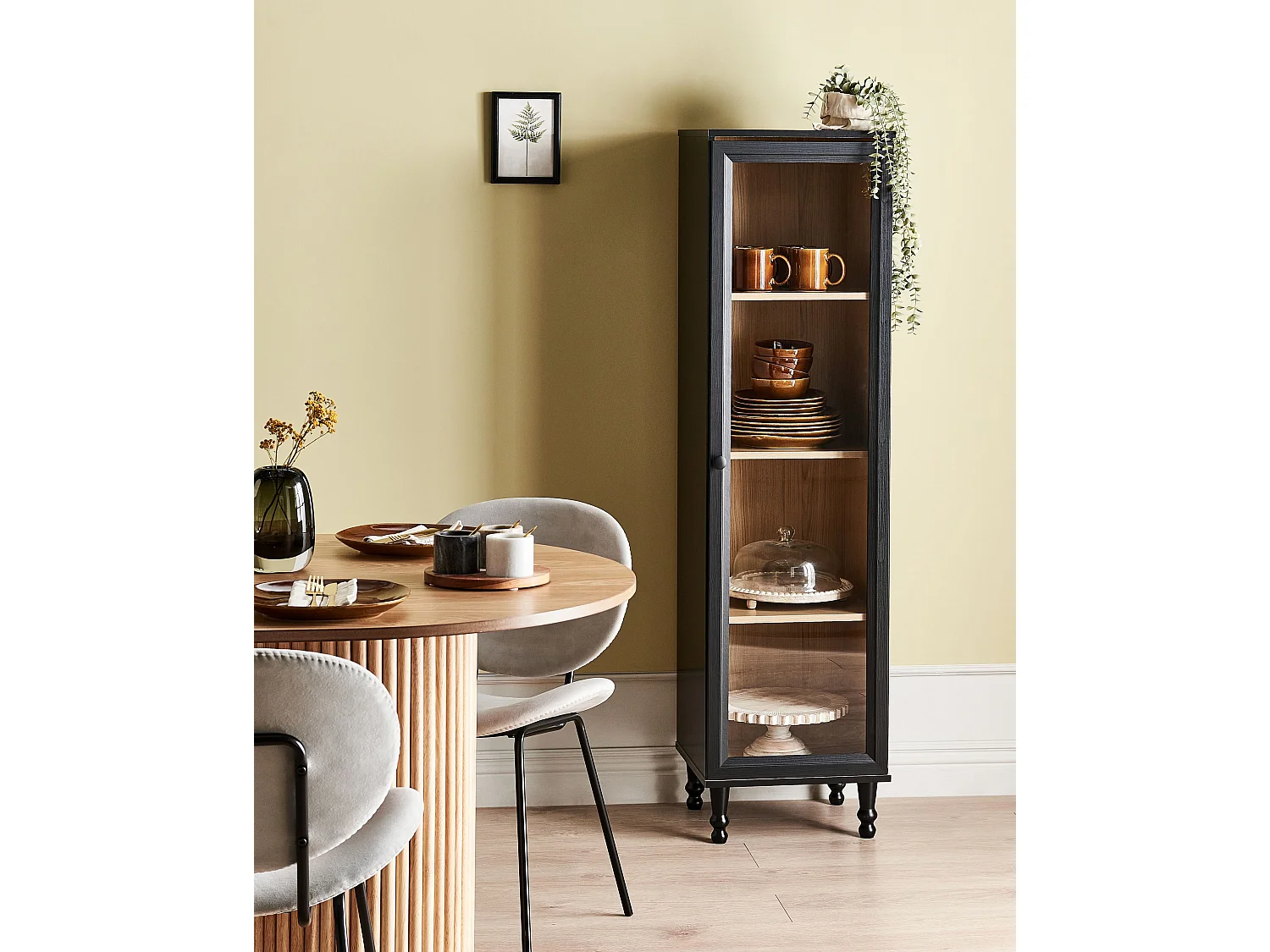 Vitrine en verre TINGLEDALE 40 cm Noir