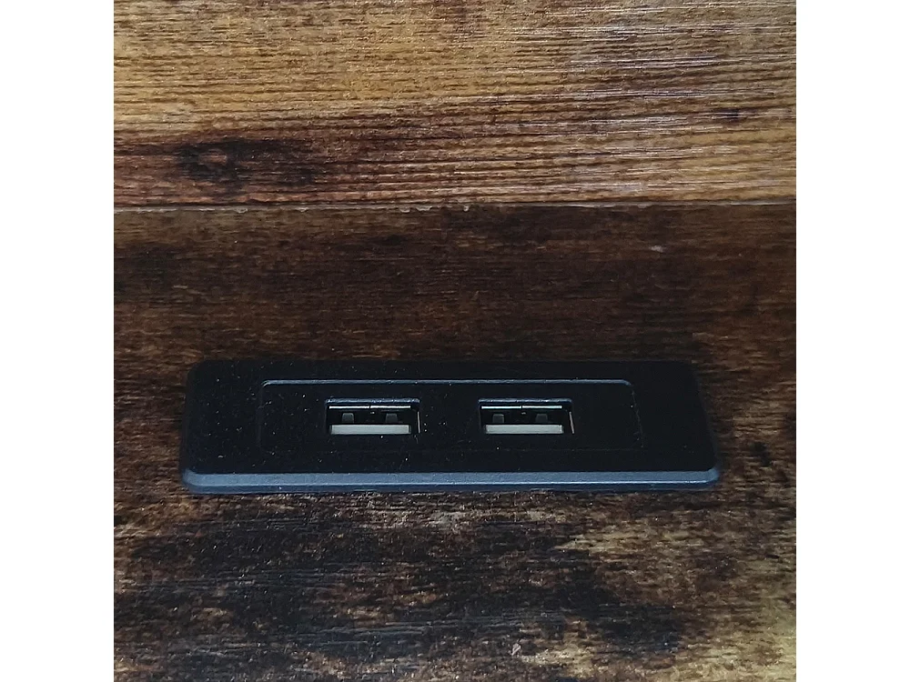 Ausziehbares Schlafsofa 90/180 x 190 cm, LED-Beleuchtung und USB-Anschluss, Dunkelgrau