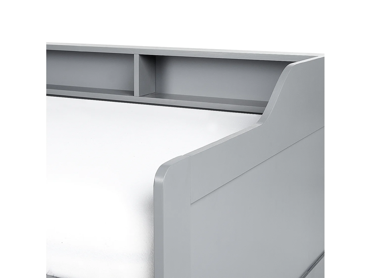 Onderschuifbed Dennenhout EDERN 90 x 200 cm Grijs