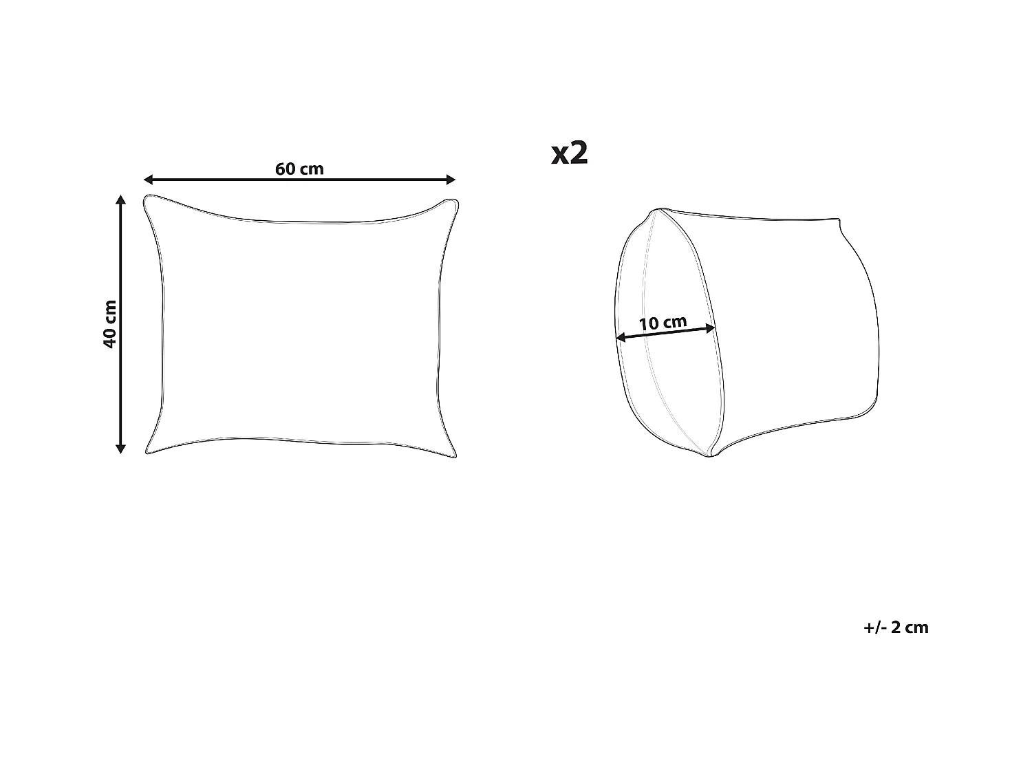 Lot de 2 coussins d'extérieur ARENZANO Motif animal 40 x 60 cm Multicolore