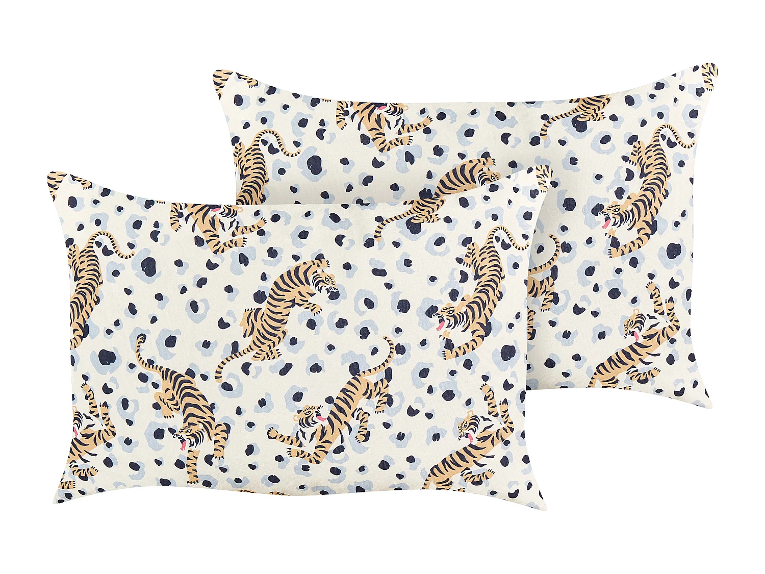 Conjunto de 2 almofadas de jardim ARENZANO 40 x 60 cm Multicolor Padrão animal