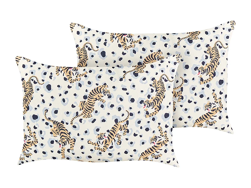 Lot de 2 coussins d'extérieur ARENZANO Motif animal 40 x 60 cm Multicolore