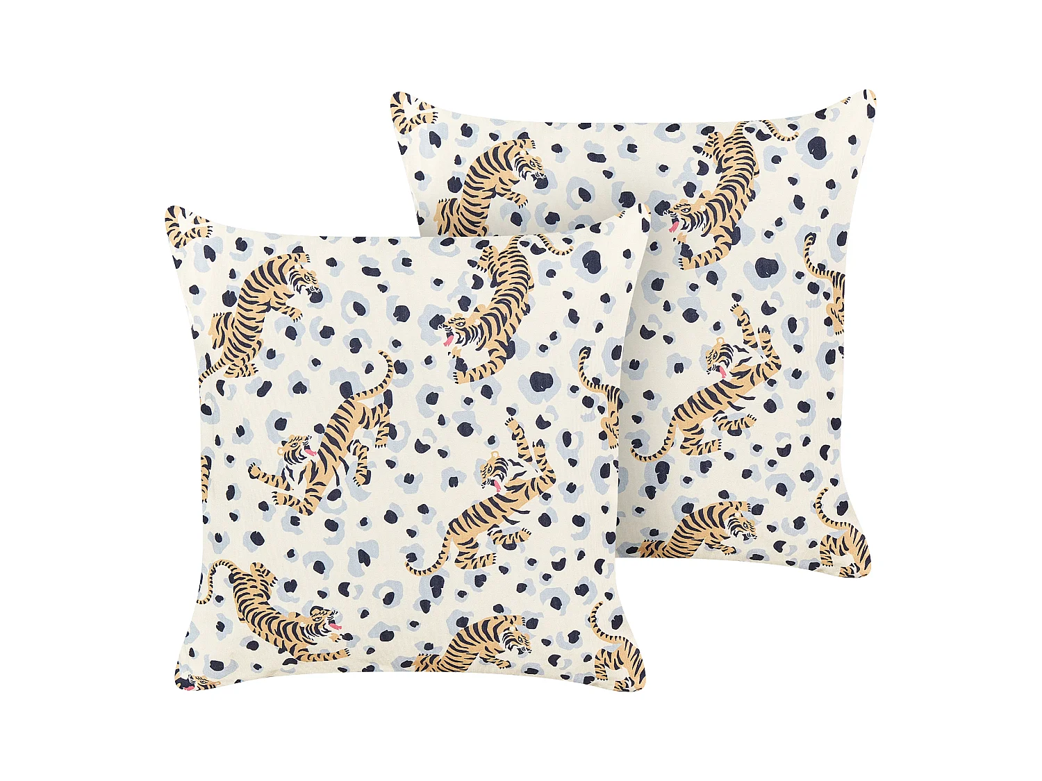 Lot de 2 coussins d'extérieur ARENZANO Motif animal 45 x 45 cm Beige