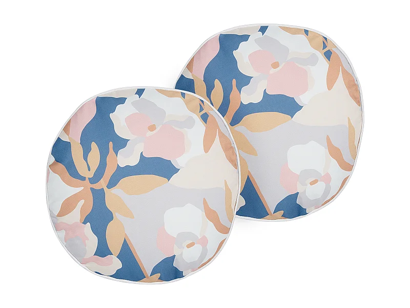 Set di 2 cuscini da esterno VEREZZI 40 x 40 cm Multicolore Trama floreale