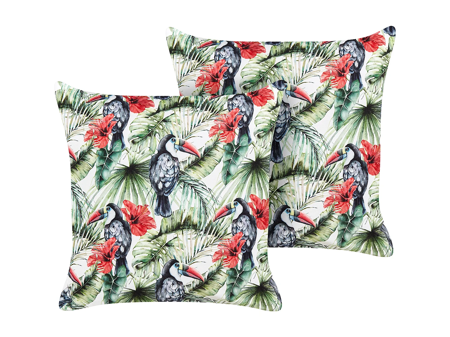 Lot de 2 coussins d'extérieur MALLARE Motif animal 45 x 45 cm Vert