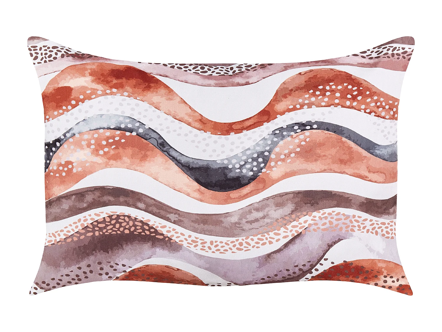 Zestaw 2 poduszek ogrodowych SEBORGA Wzór abstrakcyjny 40 x 60 cm Brązowy