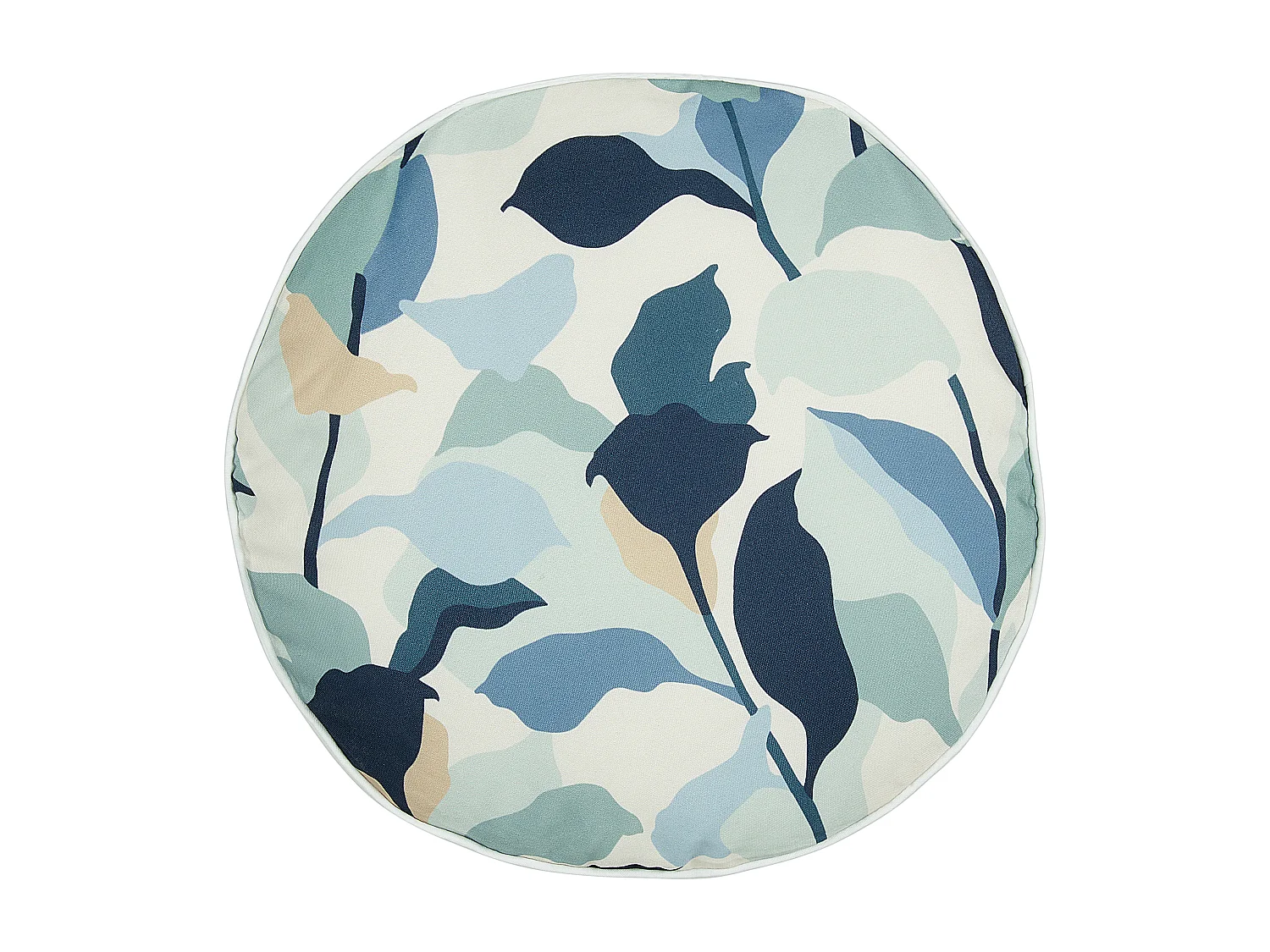 Zestaw 2 poduszek ogrodowych VEGLINO Wzór roślinny 40 x 40 cm Niebieski