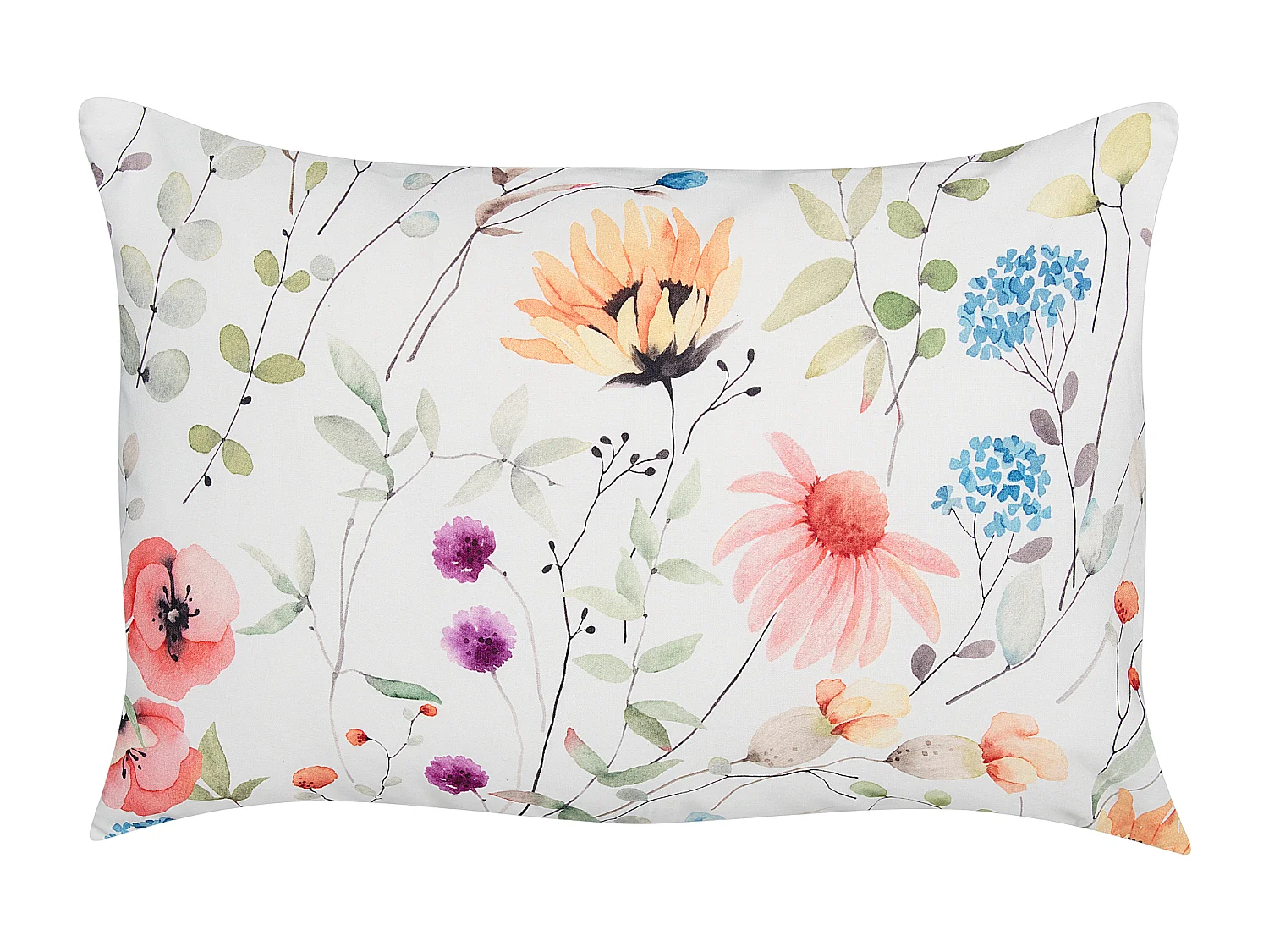 Set van 2 tuinkussens MONESI Bloempatroon 40 x 60 cm Multicolor