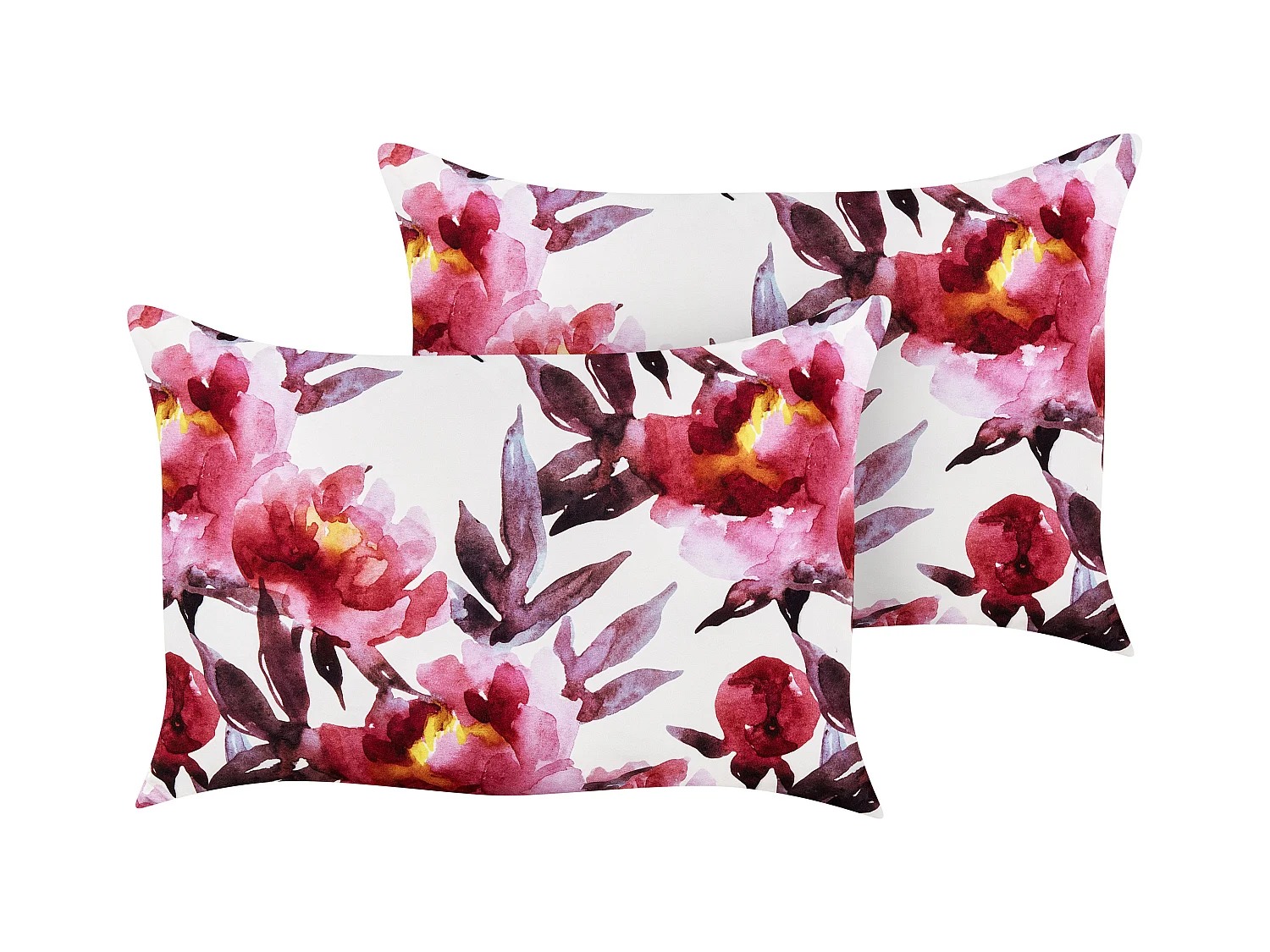 Lot de 2 coussins d'extérieur LANROSSO Motif floral 40 x 60 cm Rose