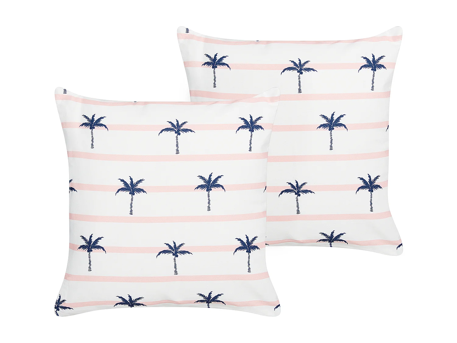 Set di 2 cuscini da esterno MOLTEDO A strisce 45 x 45 cm Bianco