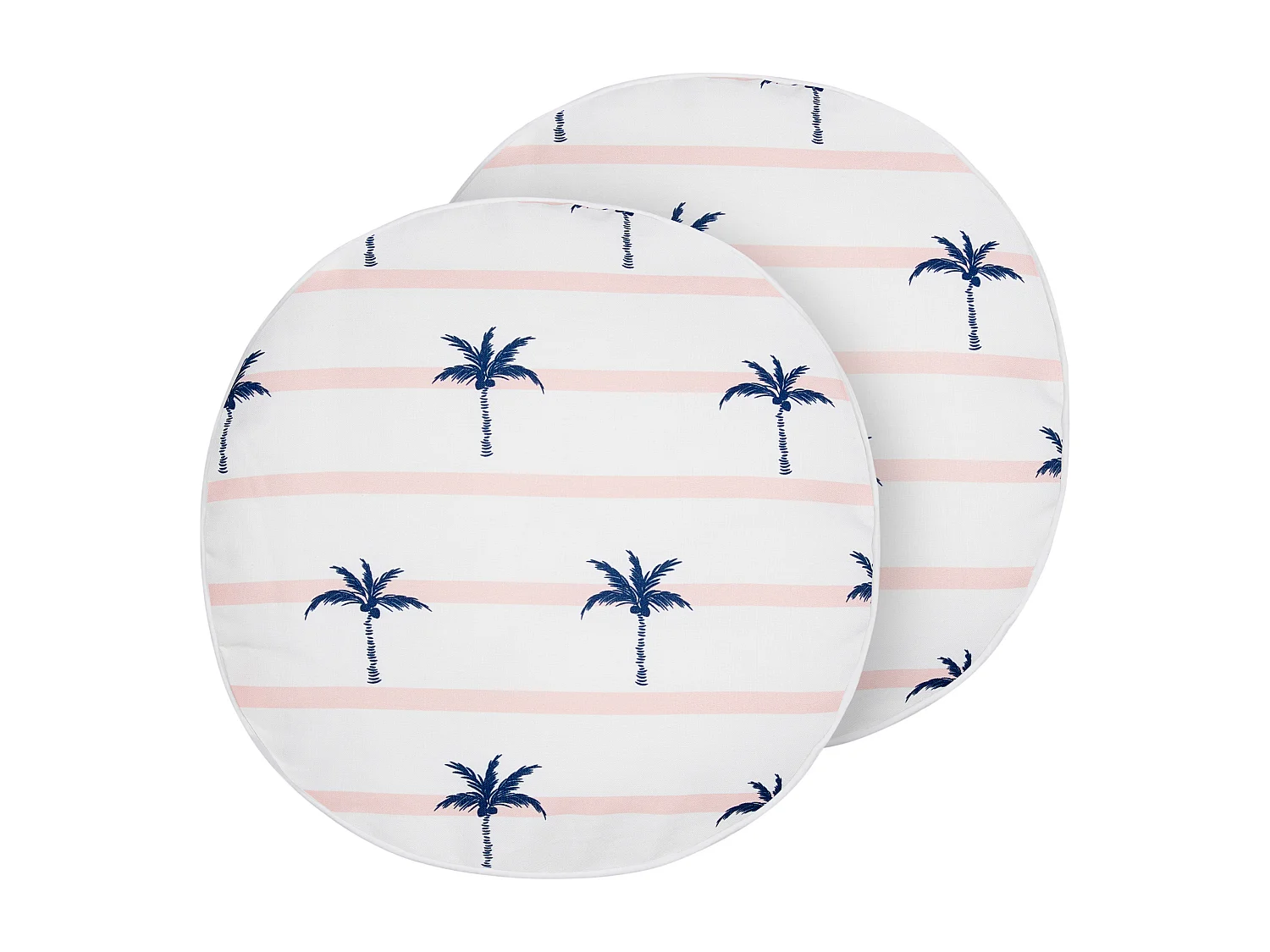 Zestaw 2 poduszek ogrodowych MOLTEDO W paski 40 x 40 cm Biały