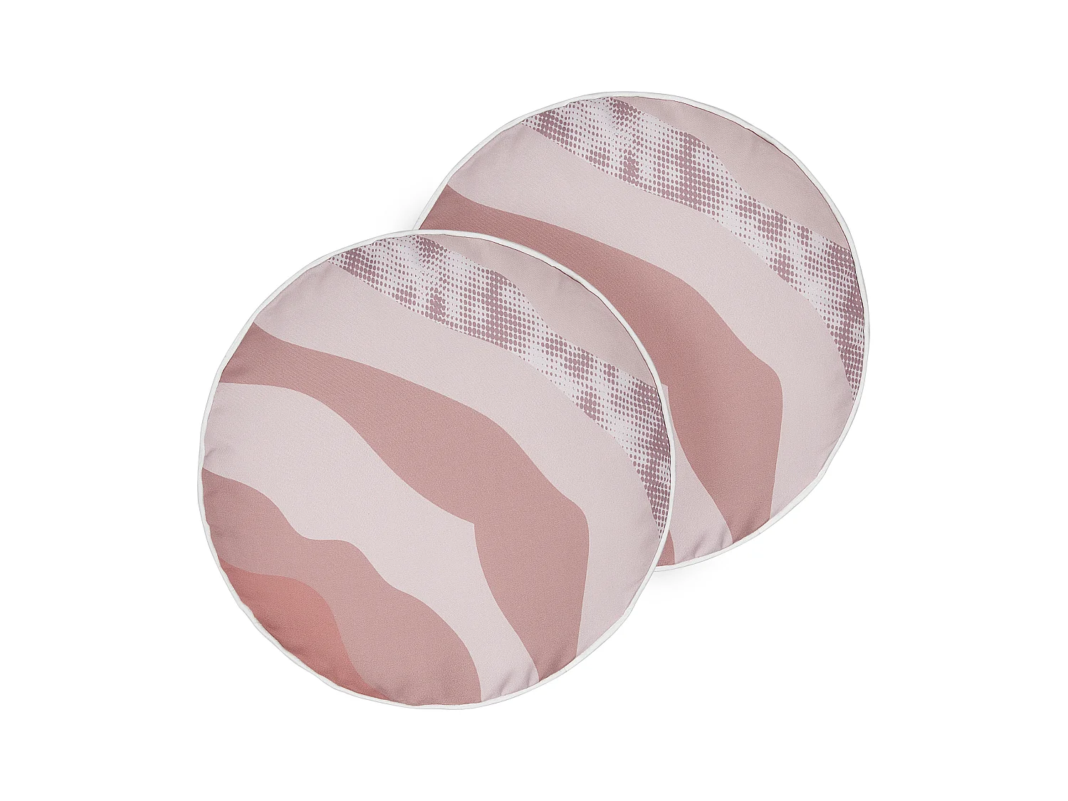 Lot de 2 coussins d'extérieur CAMPEI Motif abstrait 40 x 40 cm Rose