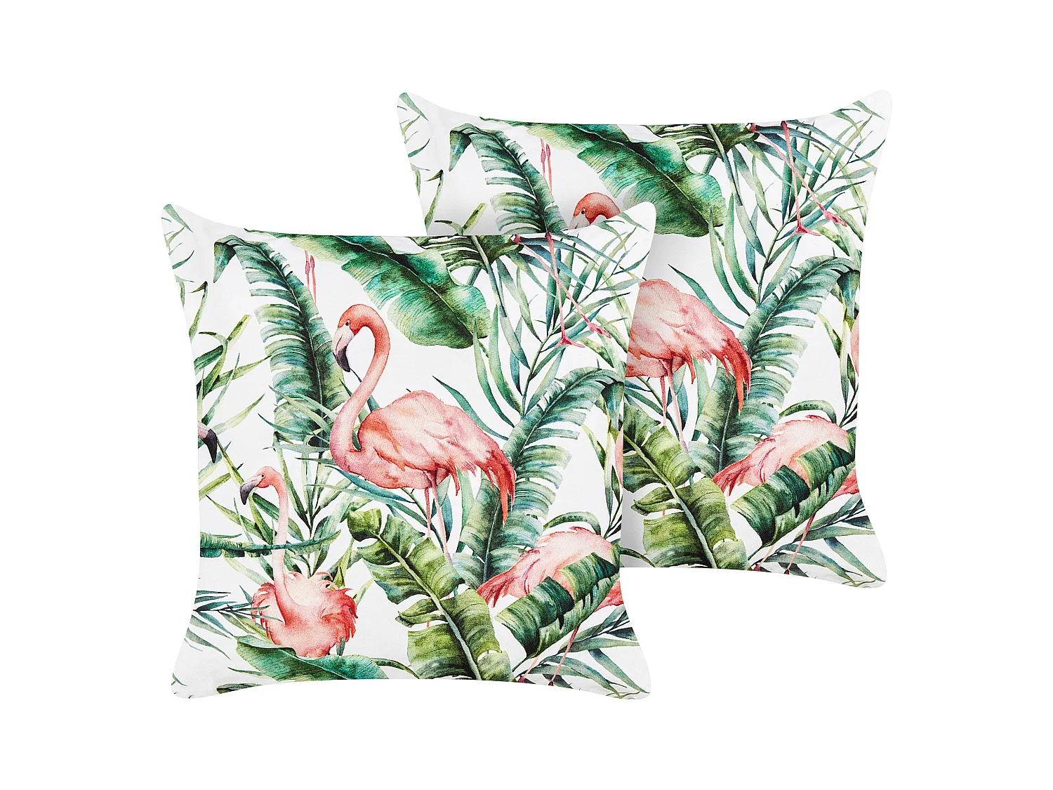 Lot de 2 coussins d'extérieur ELLERA Motif animal 45 x 45 cm Vert