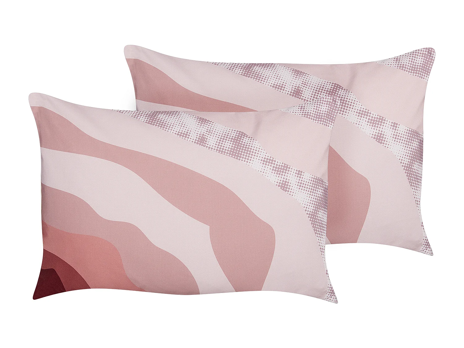 Lot de 2 coussins d'extérieur CAMPEI Motif abstrait 40 x 60 cm Rose