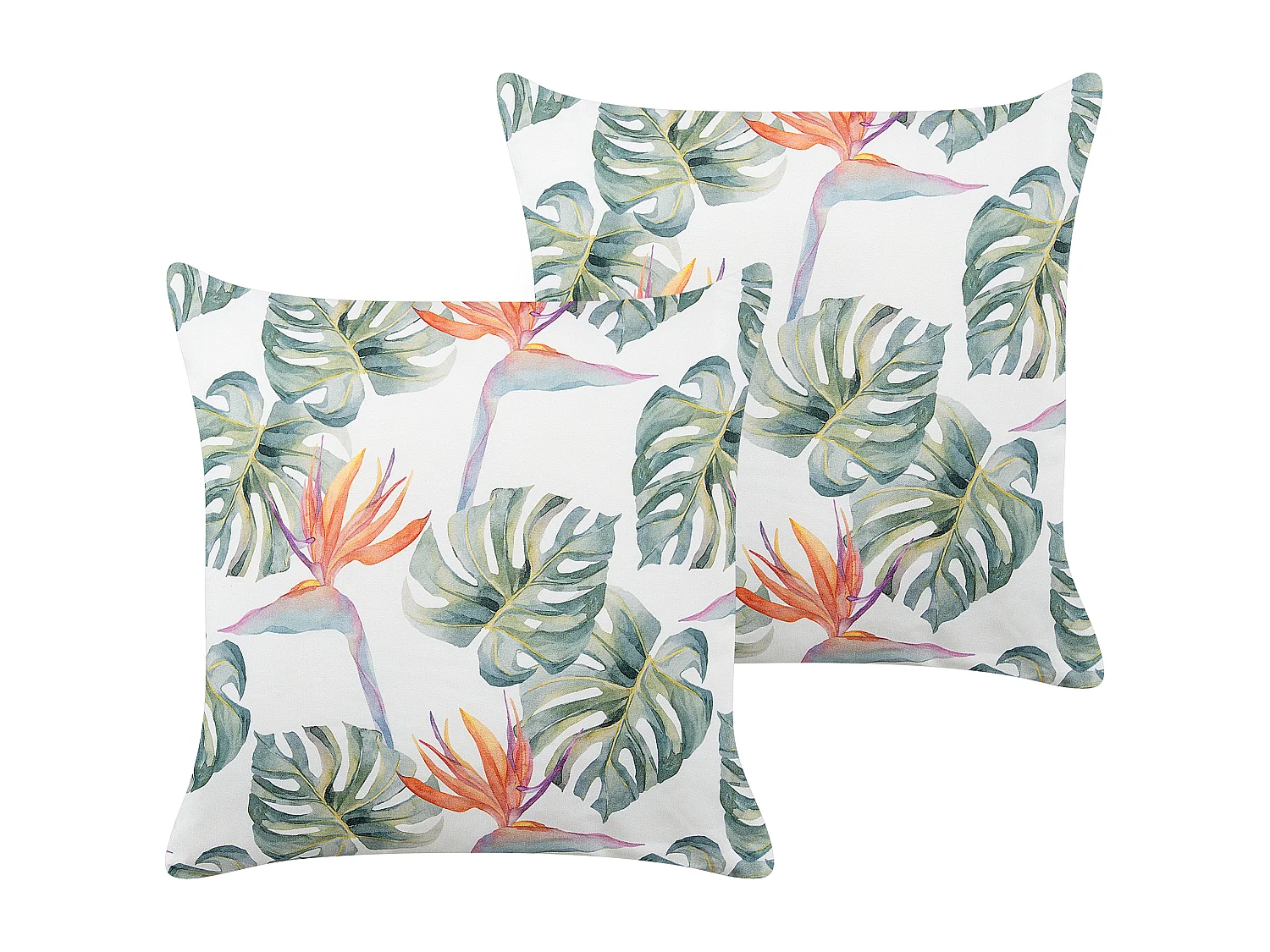 Zestaw 2 poduszek ogrodowych TORRAZZO Wzór roślinny 45 x 45 cm Kolorowy