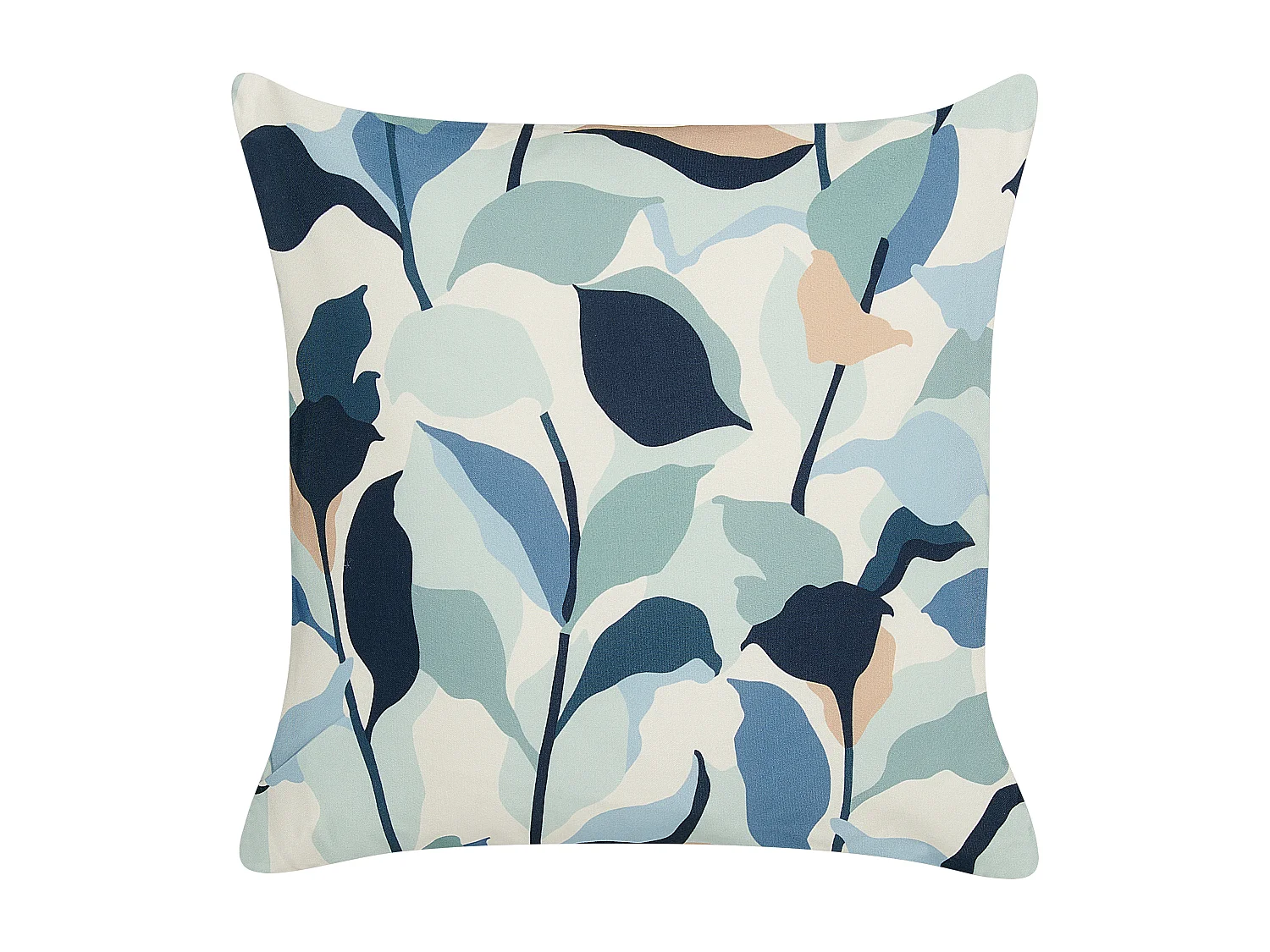 Lot de 2 coussins d'extérieur VEGLINO Motif de plante 45 x 45 cm Bleu