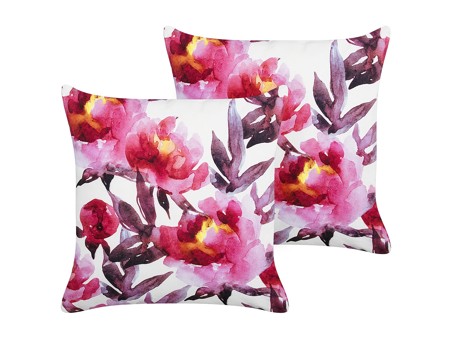 Set di 2 cuscini da esterno LANROSSO Trama floreale 45 x 45 cm Rosa