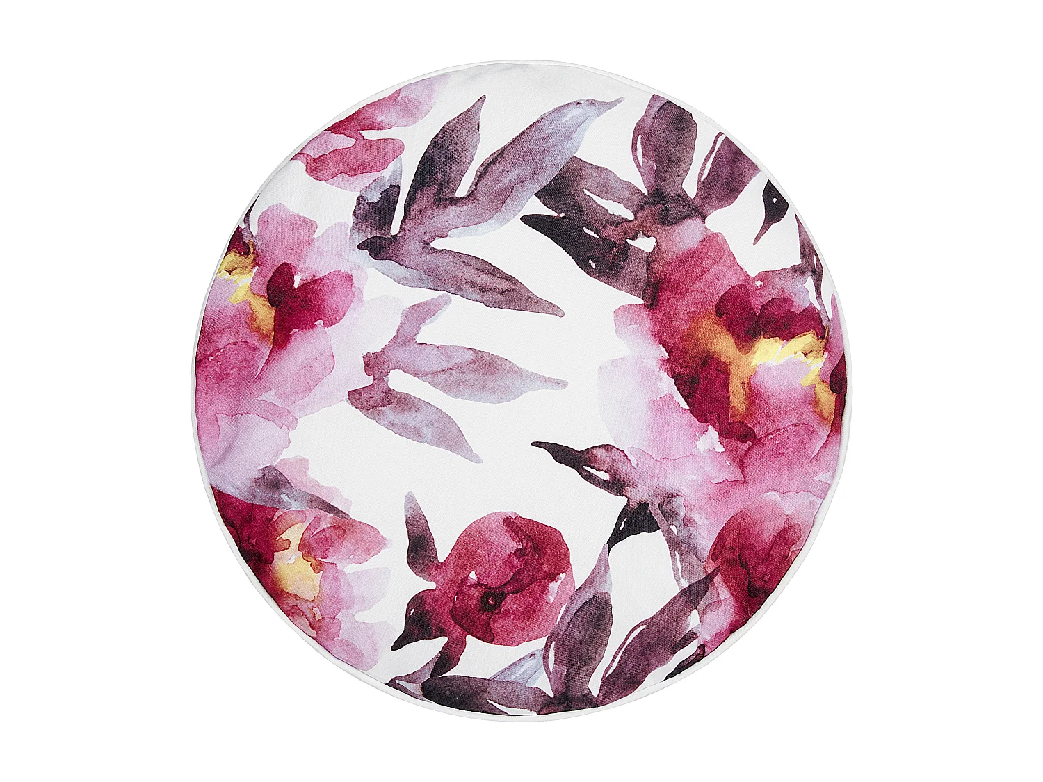 Set van 2 tuinkussens LANROSSO Bloempatroon 40 x 40 cm Roze