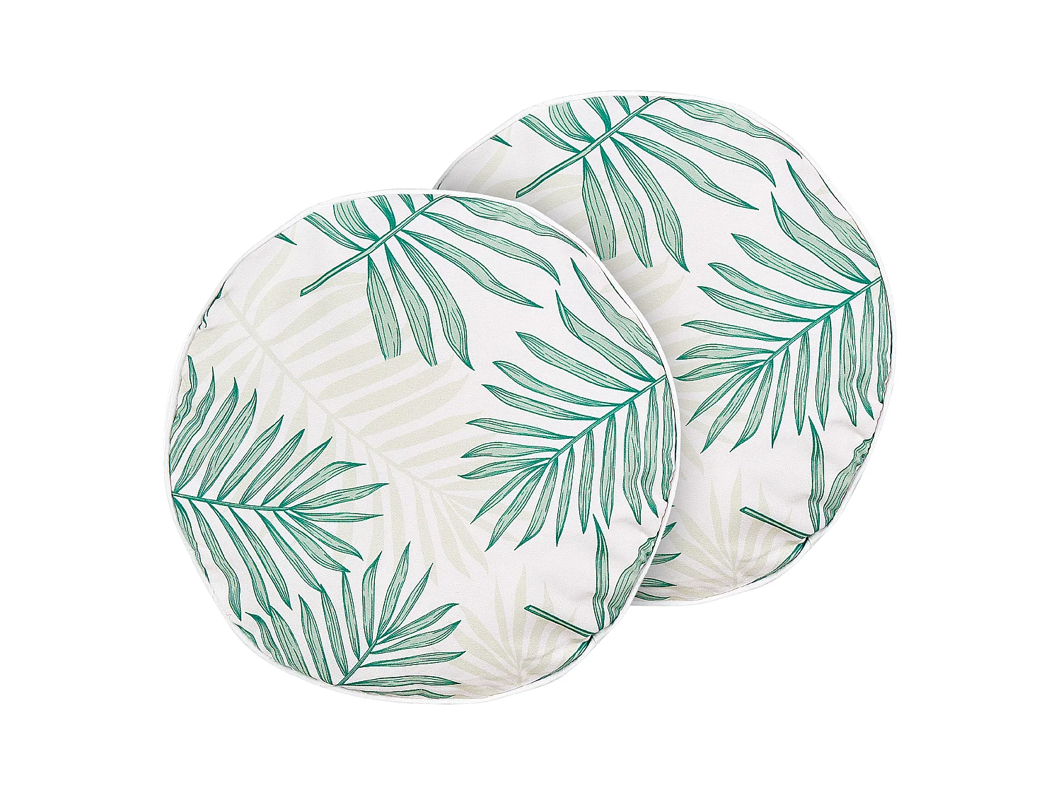 Lot de 2 coussins d'extérieur POGGIO Motif de plante 40 x 40 cm Vert