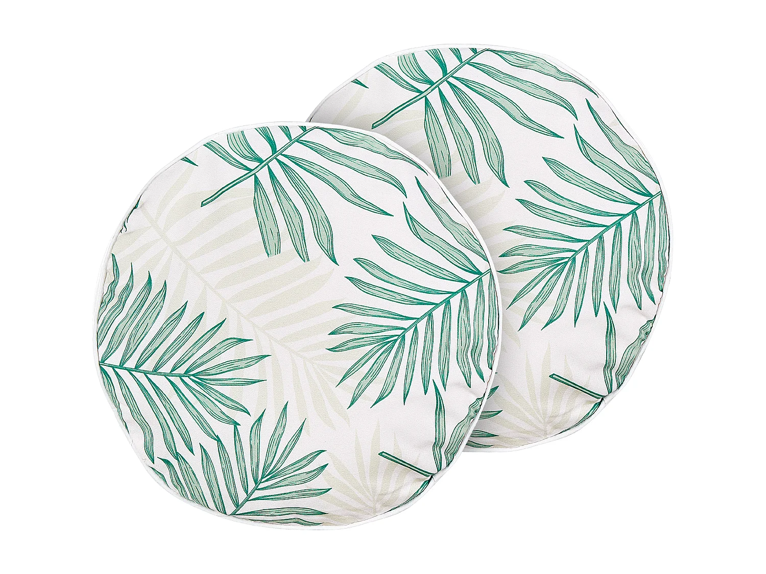 Lot de 2 coussins d'extérieur POGGIO Motif de plante 40 x 40 cm Vert