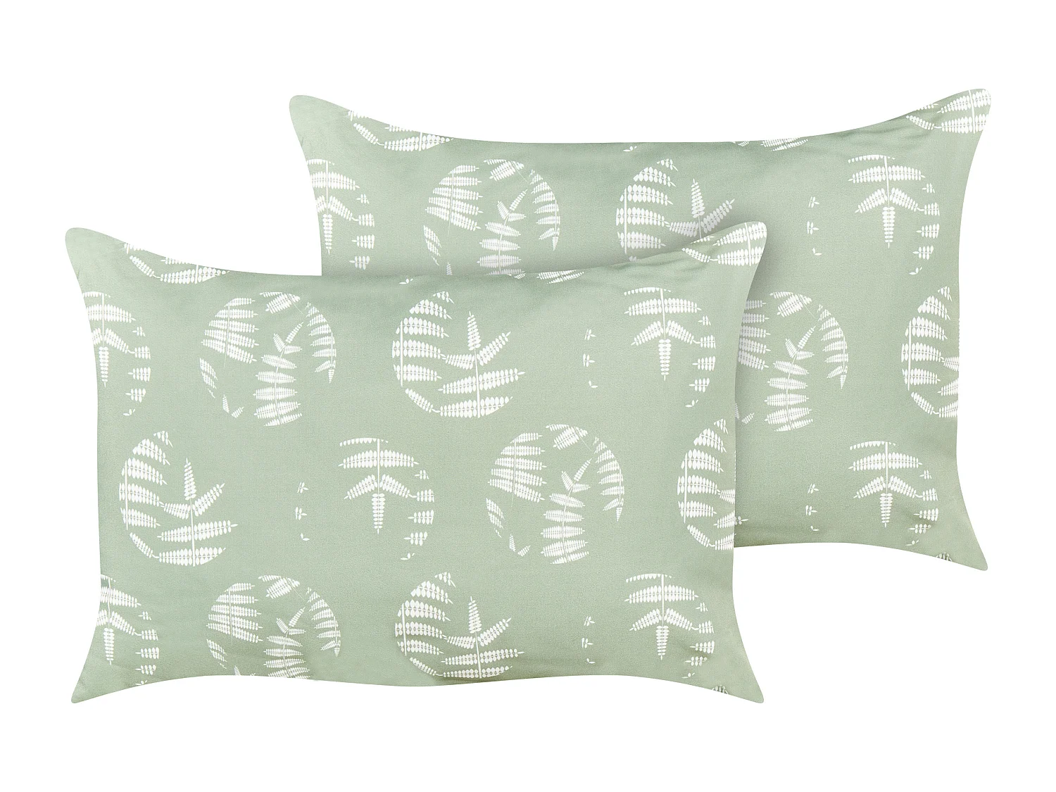 Zestaw 2 poduszek ogrodowych ALASSIO 40 x 60 cm Zielony Wzór roślinny