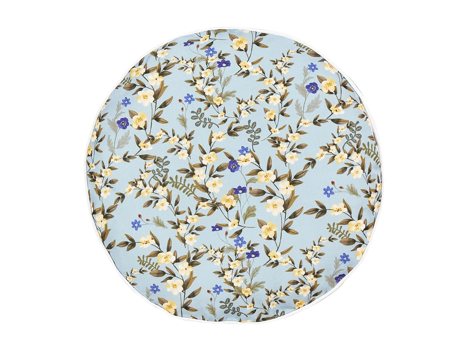 Lot de 2 coussins d'extérieur VALLORIA Motif floral 40 x 40 cm Bleu clair