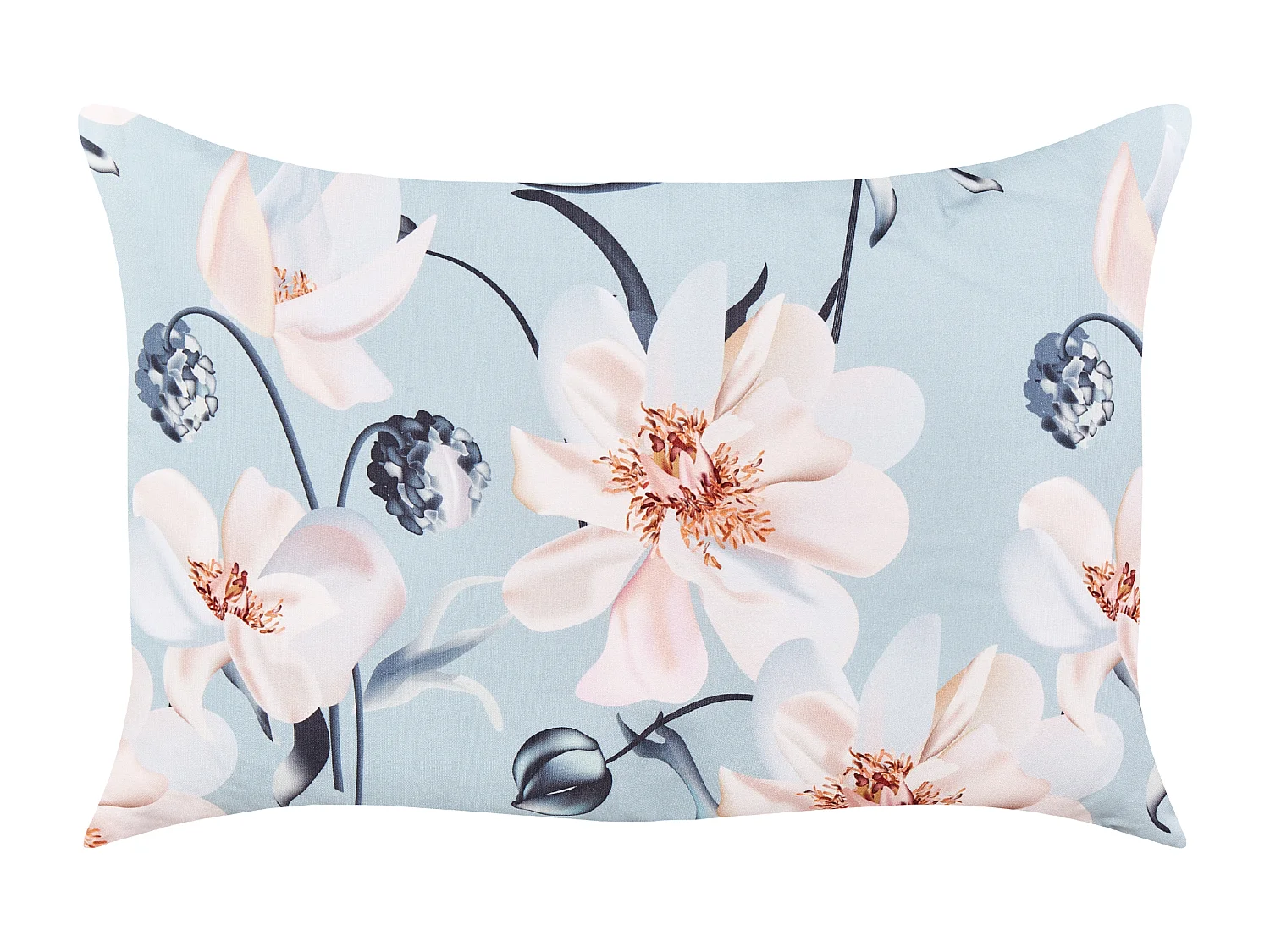 Set di 2 cuscini da esterno APRICALE Trama floreale 40 x 60 cm Blu